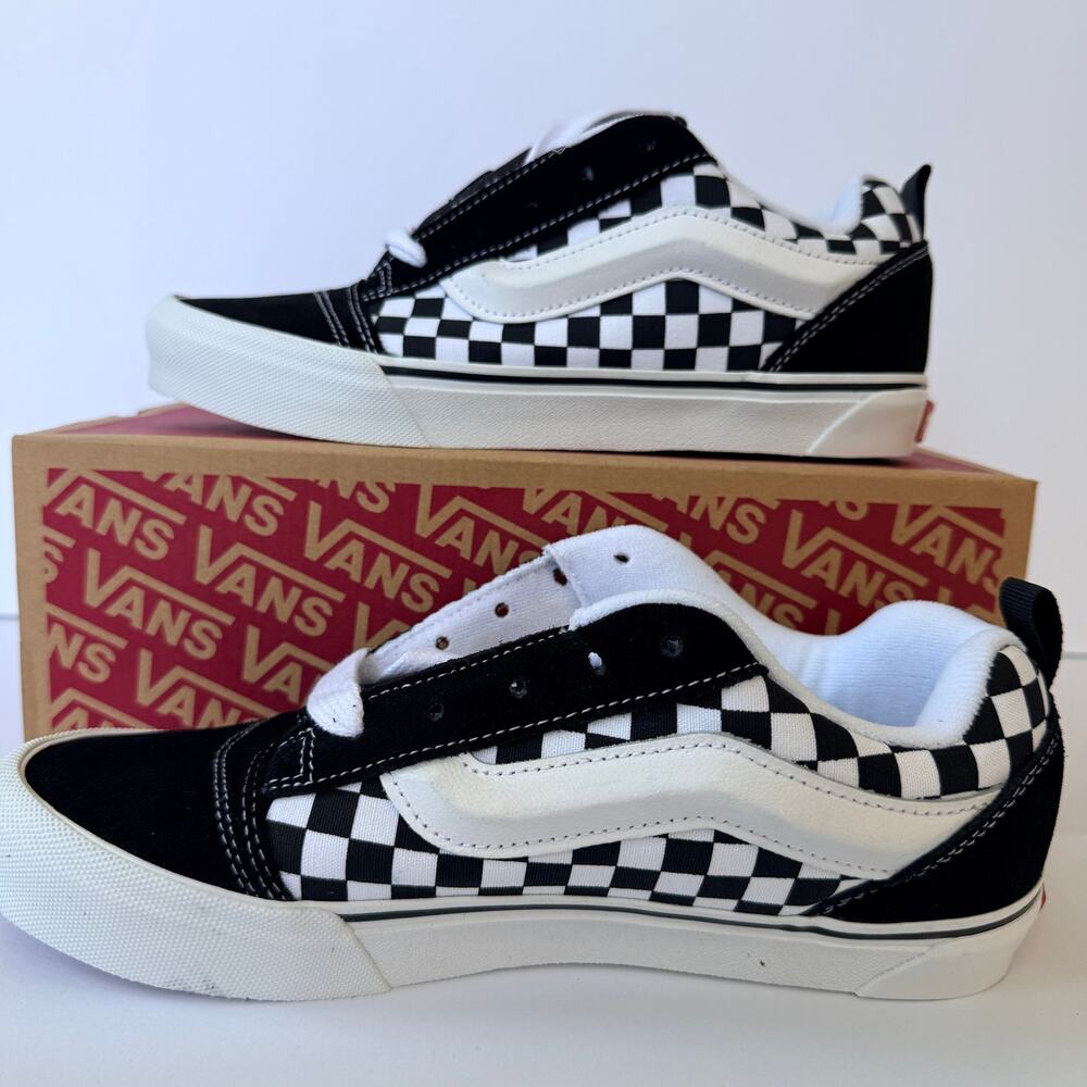 Vans Knu Skool Checkerboard Black White Men's 7 / Women's 8.5 / UK 6 NWT